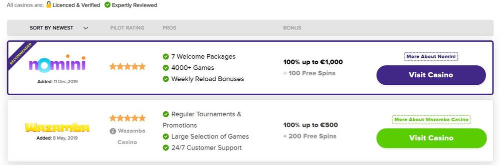 new online casinos